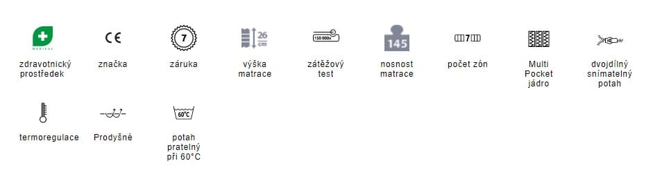 Taštičková matrace 1+1 Austin Air Geltouch Tropico 3