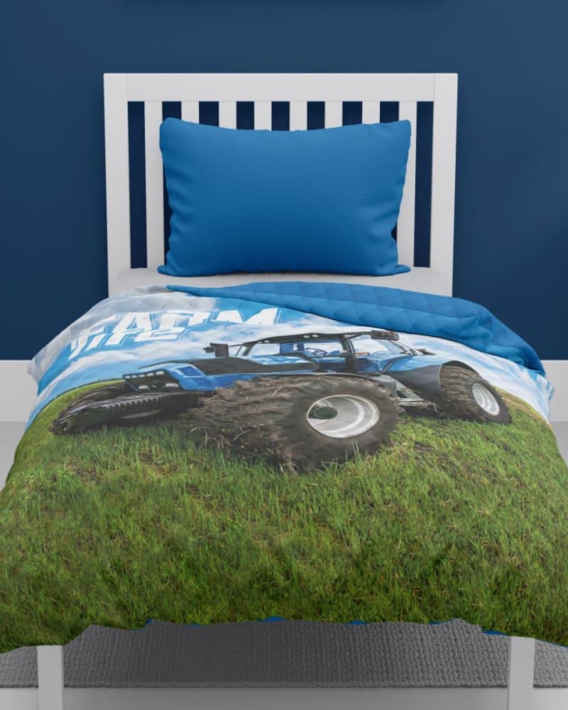 Dětský přehoz pro malé farmáře s traktorem