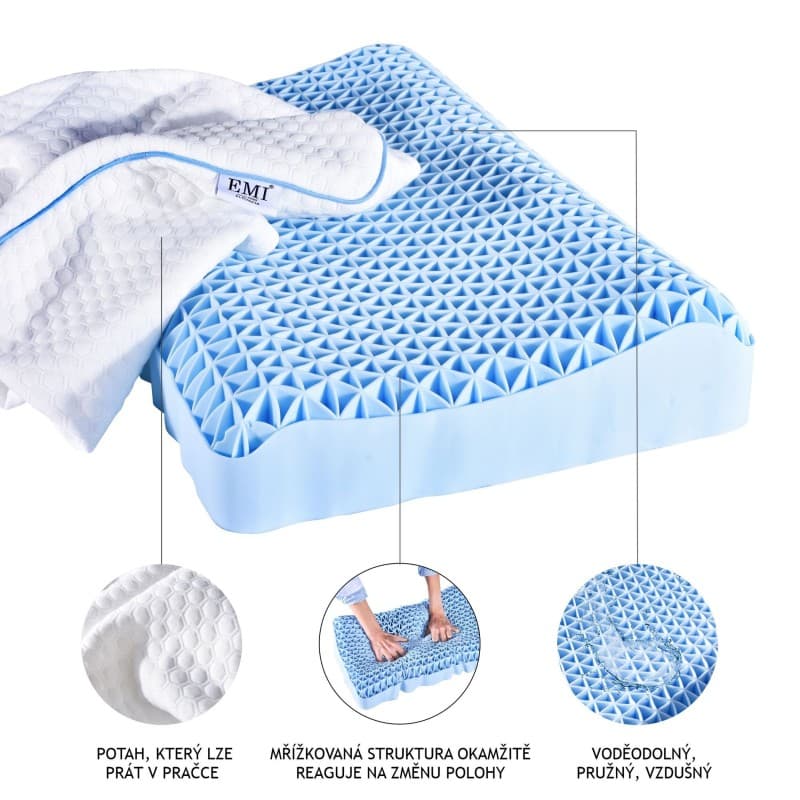 Anatomický polštář Elastomer EMI 6