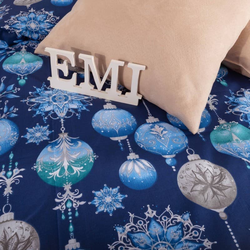 Vánoční bavlněné povlečení Magic blue EMI 2