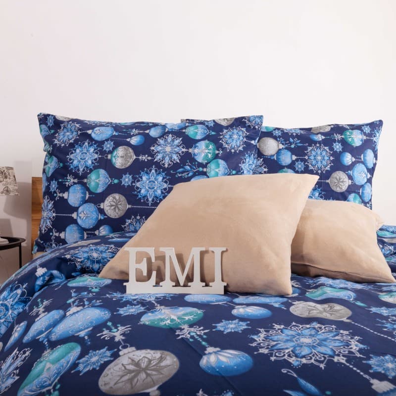 Vánoční bavlněné povlečení Magic blue EMI 3
