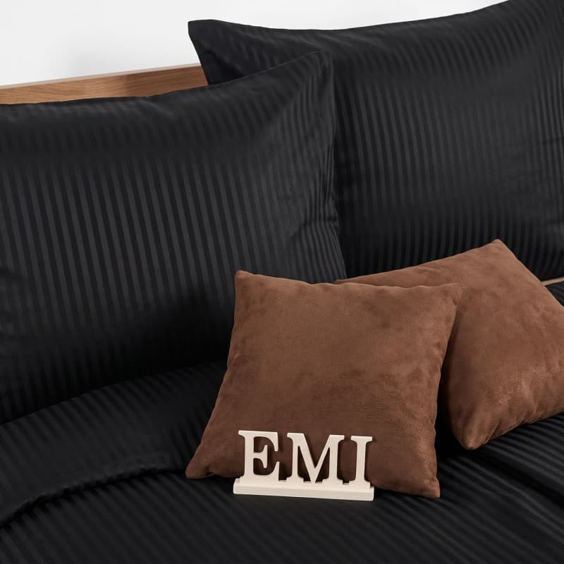 Povlečení Black damaškový satén EMI 3