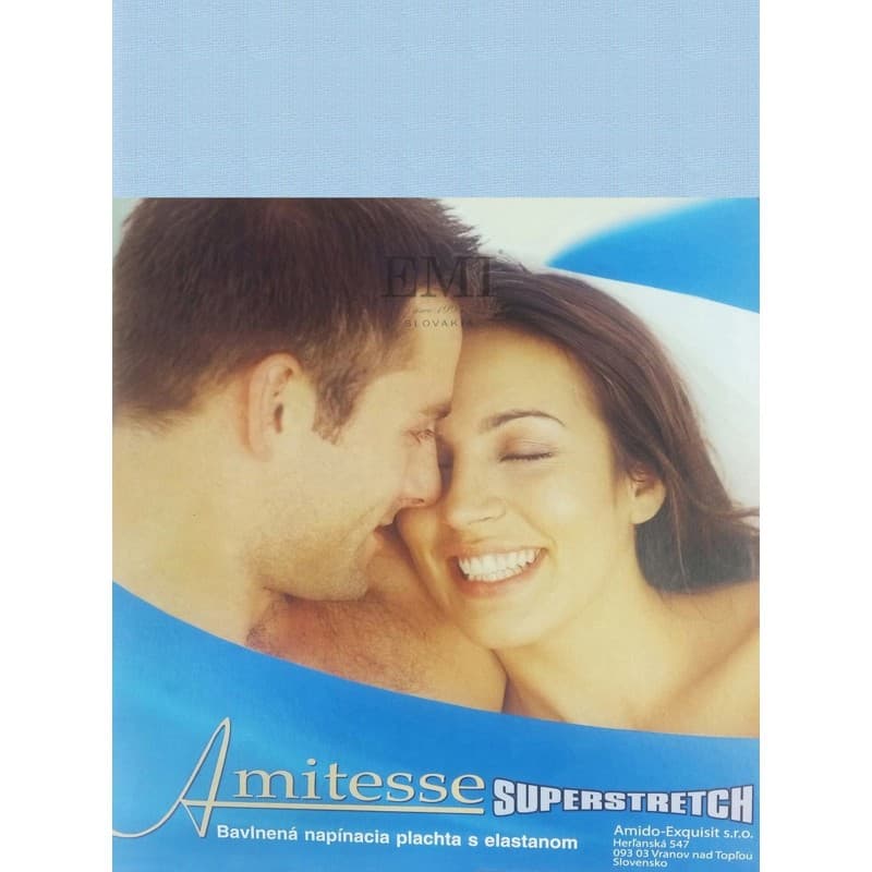 Prostěradlo světle modré Superstretch EMI 2