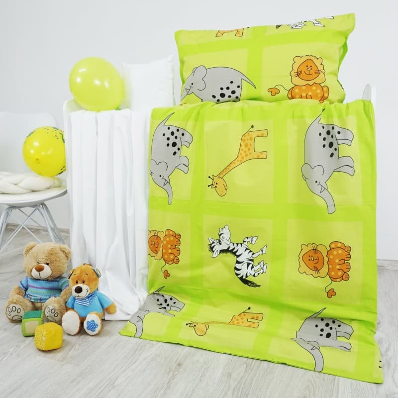 Povlečení dětské ZOO zelené EMI 2