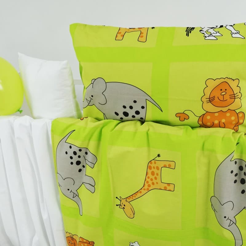 Povlečení dětské ZOO zelené EMI 3