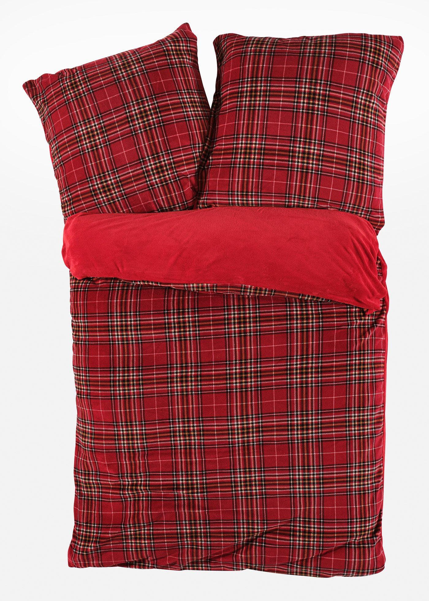 Oboustranné povlečení Cashmere Touch s elegantním kostkovaným potiskem