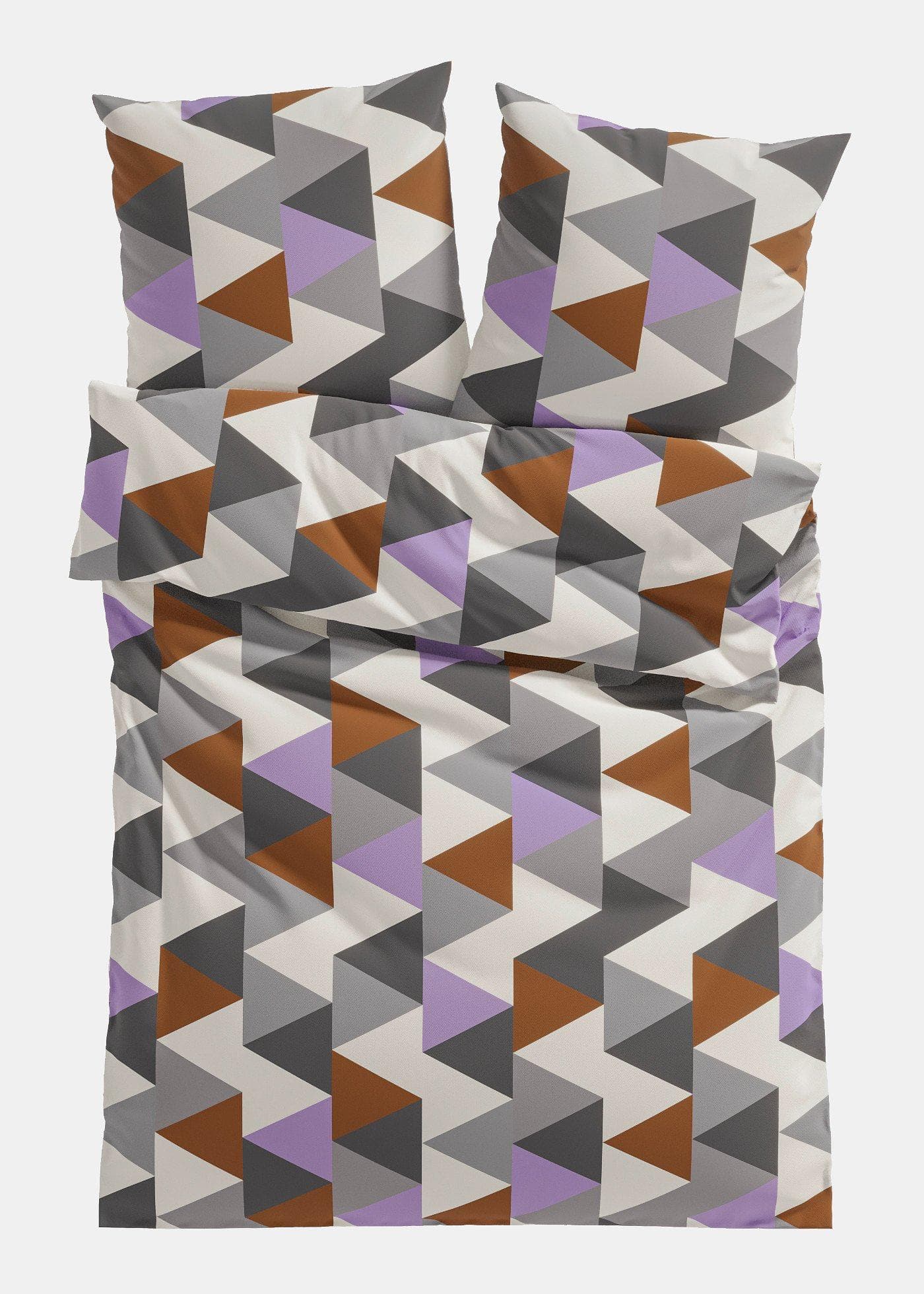 Povlečení z bavlněné směsi s geometrickým designem
