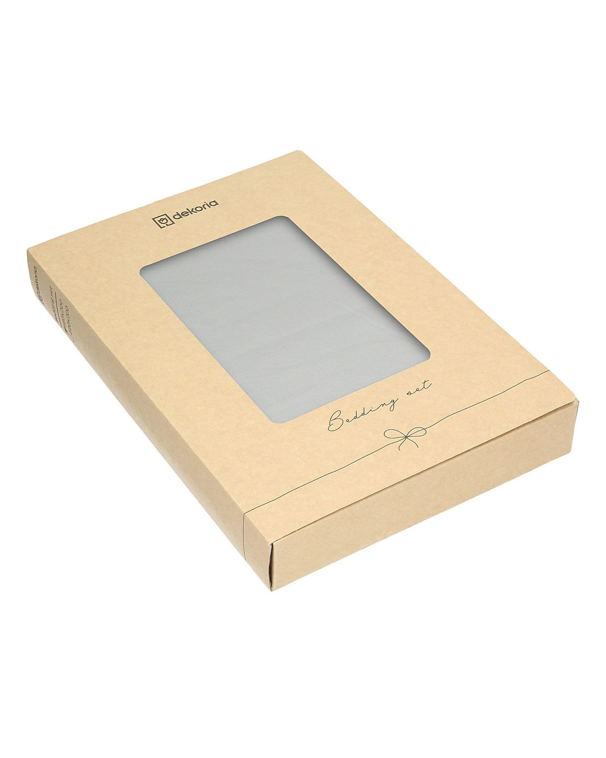 Povlečení z bavlněného saténu Light grey 5