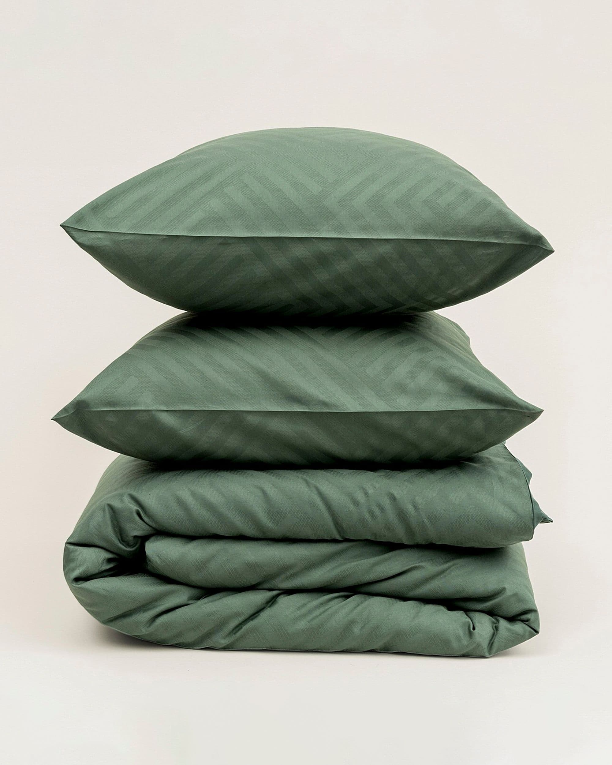 Žakárové saténové povlečení Pine Green 3