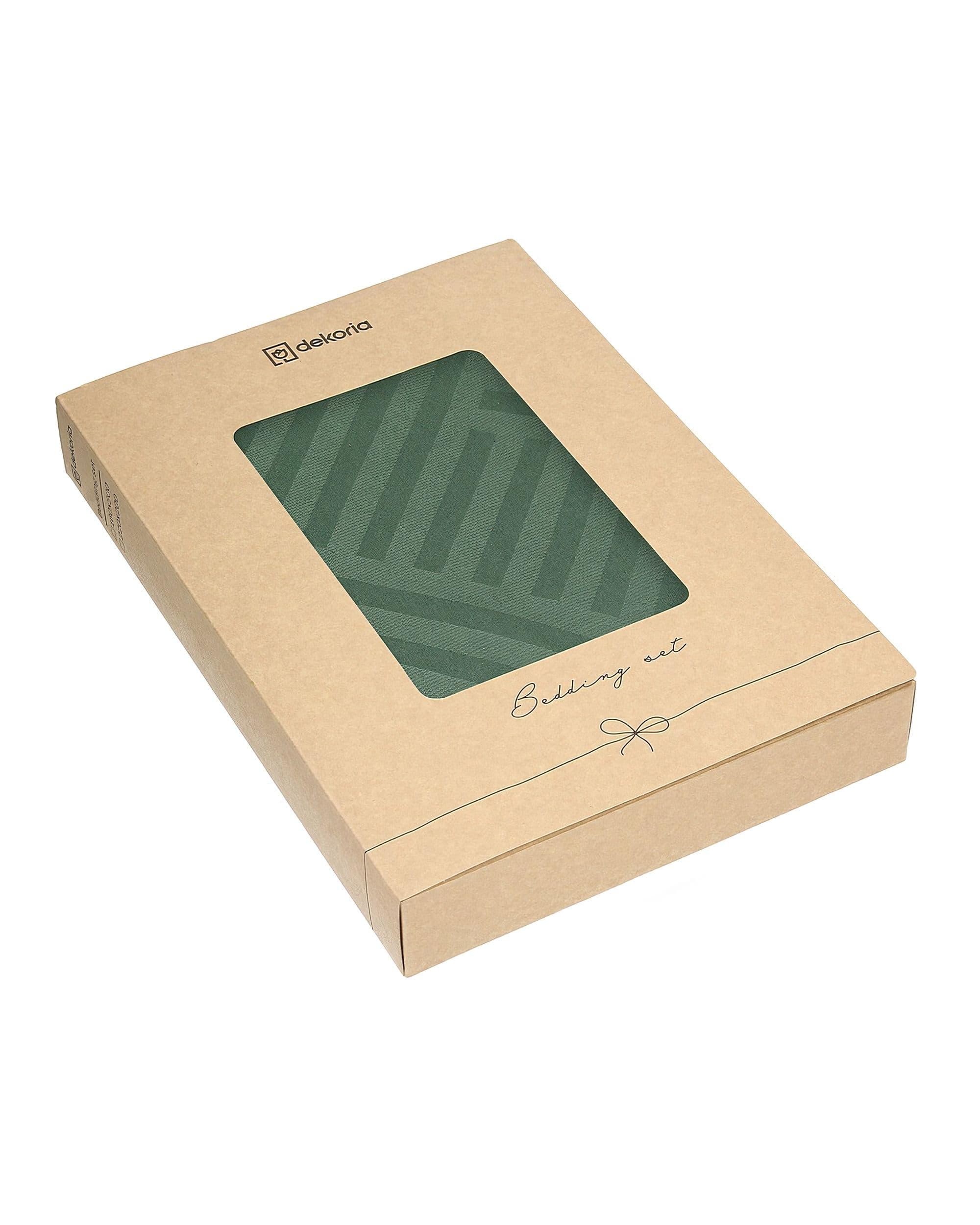 Žakárové saténové povlečení Pine Green 5