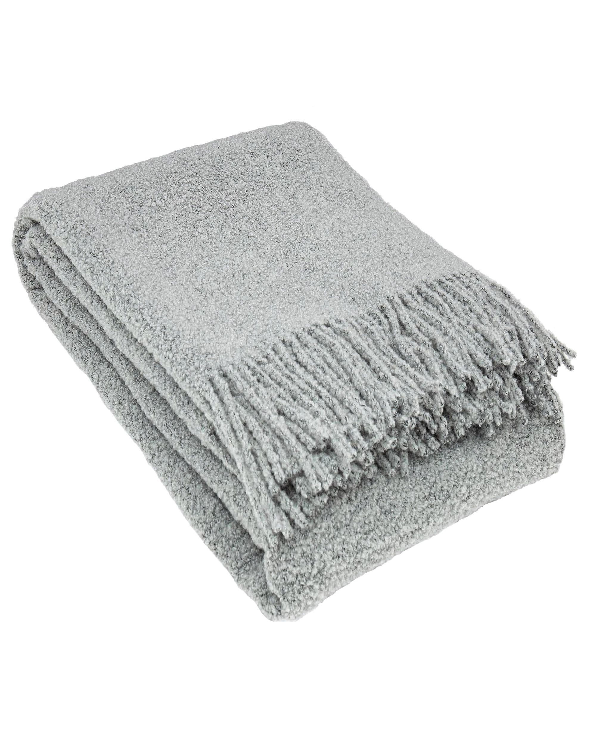 Pléd Boucle silver grey 4