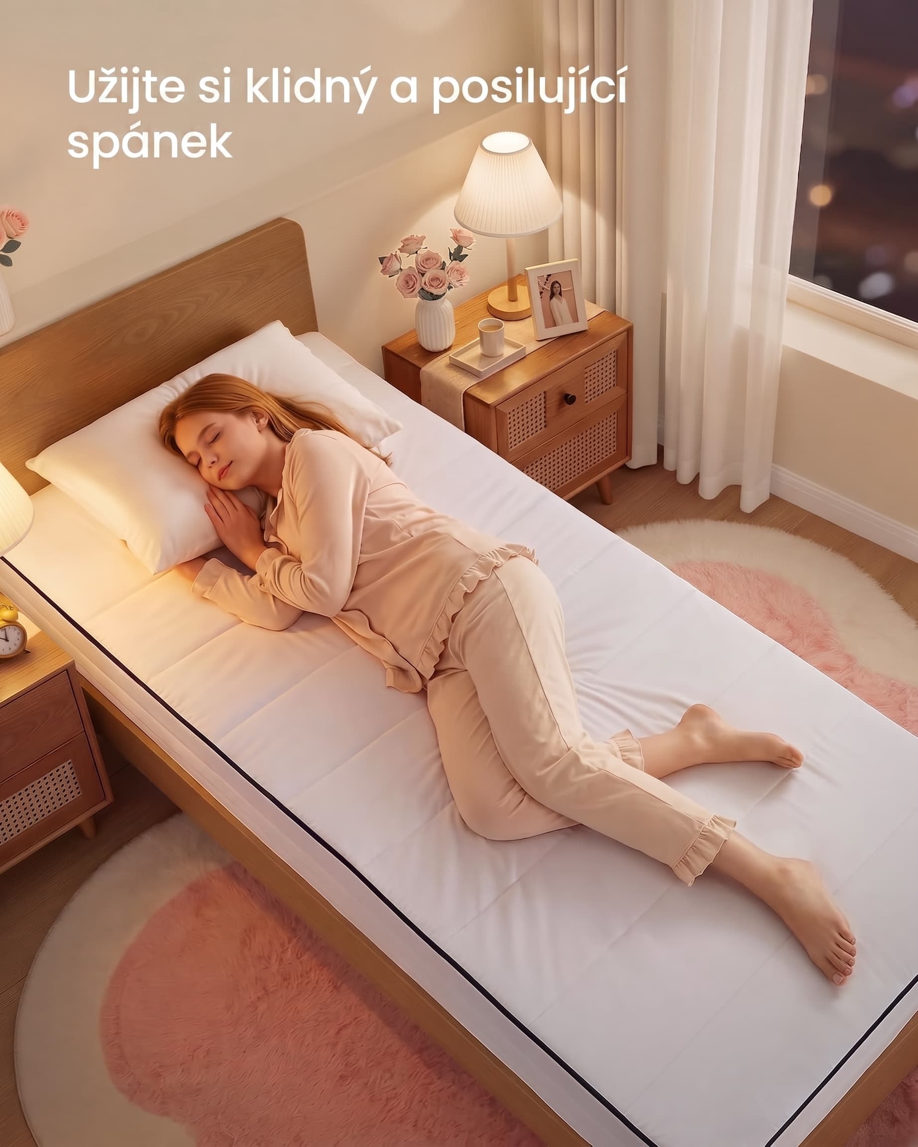 SONGMICS Matrace s gelovou paměťovou pěnou Vasagle Marie 90x200 bílá 3