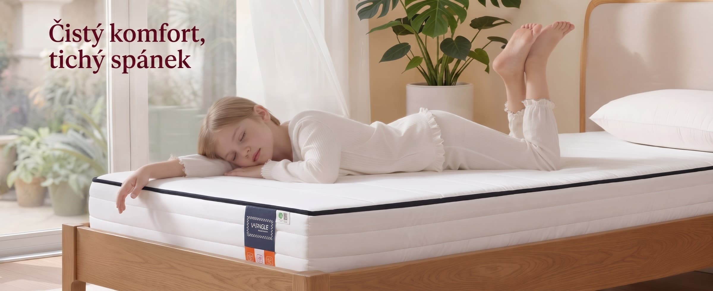 SONGMICS Matrace s gelovou paměťovou pěnou Vasagle Marie 90x200 bílá 2