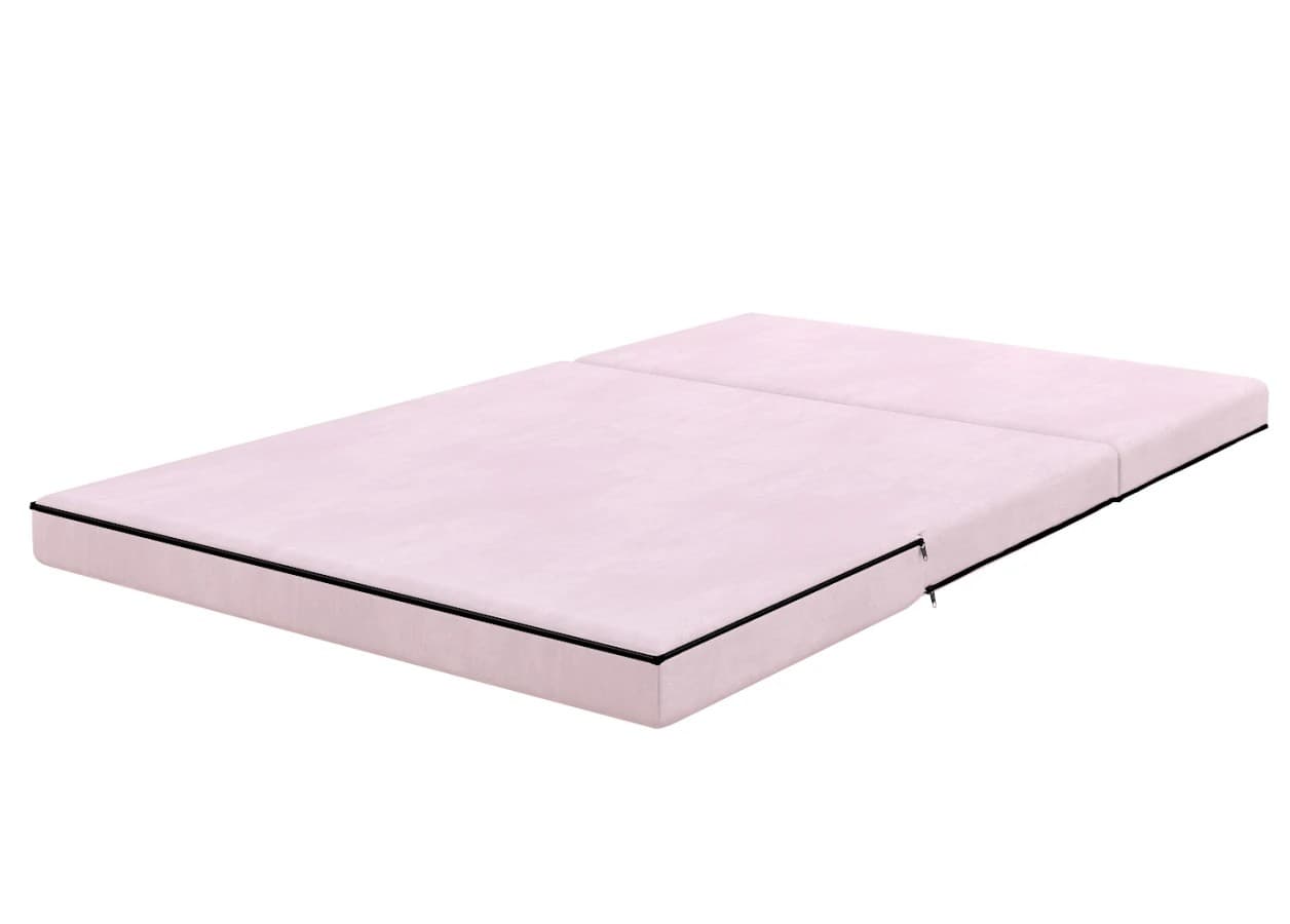 FDM Skládací matrace pro hosty a na cesty MASON 120x200x10 cm pudrově růžová 2