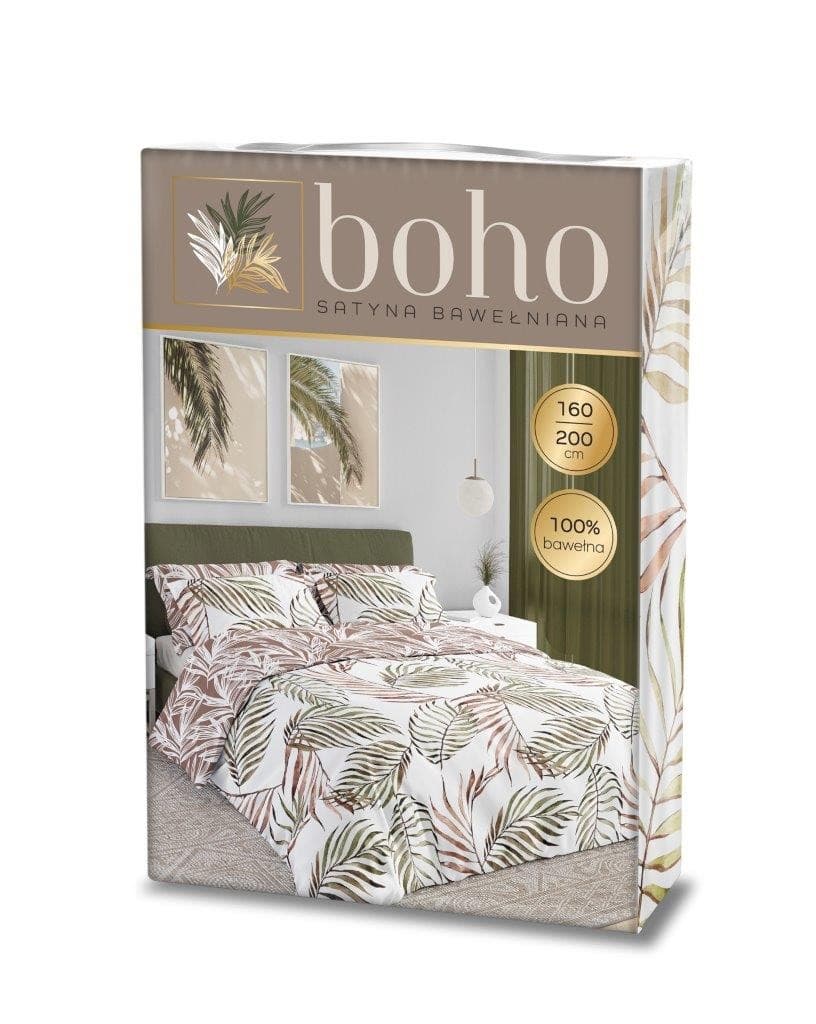 Faro Bavlněné povlečení BOHO 002 160x200 cm + 2x 70x80 cm bílé/hnědé 2