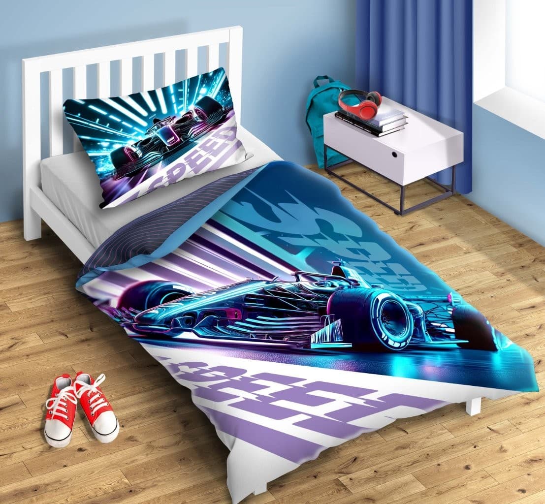 Faro Bavlněné povlečení BOLID 030 140x200 cm + 70x90 cm fialovo-modré 3