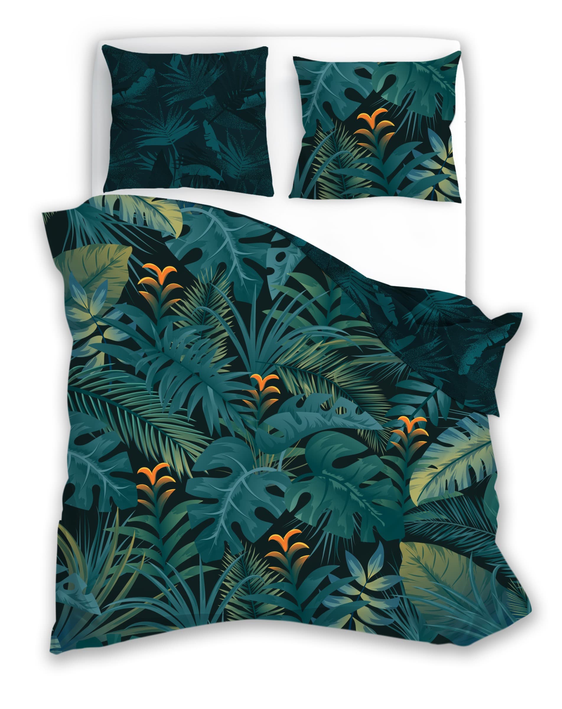 Faro Bavlněné saténové povlečení NOBILE 020 140x200 cm + 70x90 cm modré/zelené