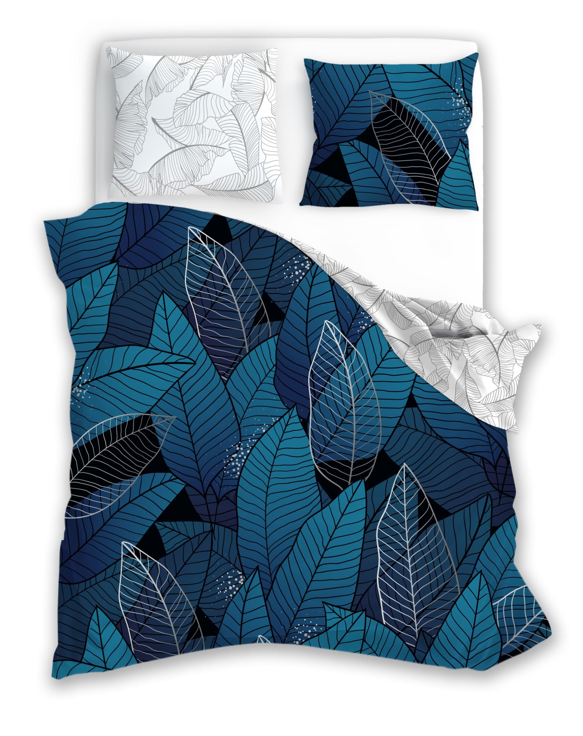 Faro Bavlněné povlečení TRENDY 010 140x200 cm + 70x90 cm modro-bílé