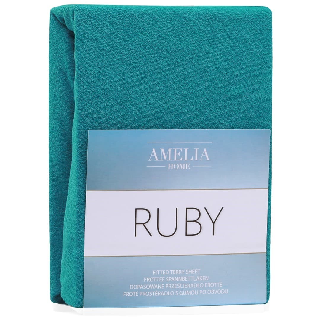 Restilo Froté prostěradlo s gumou AmeliaHome Ruby tyrkysové
