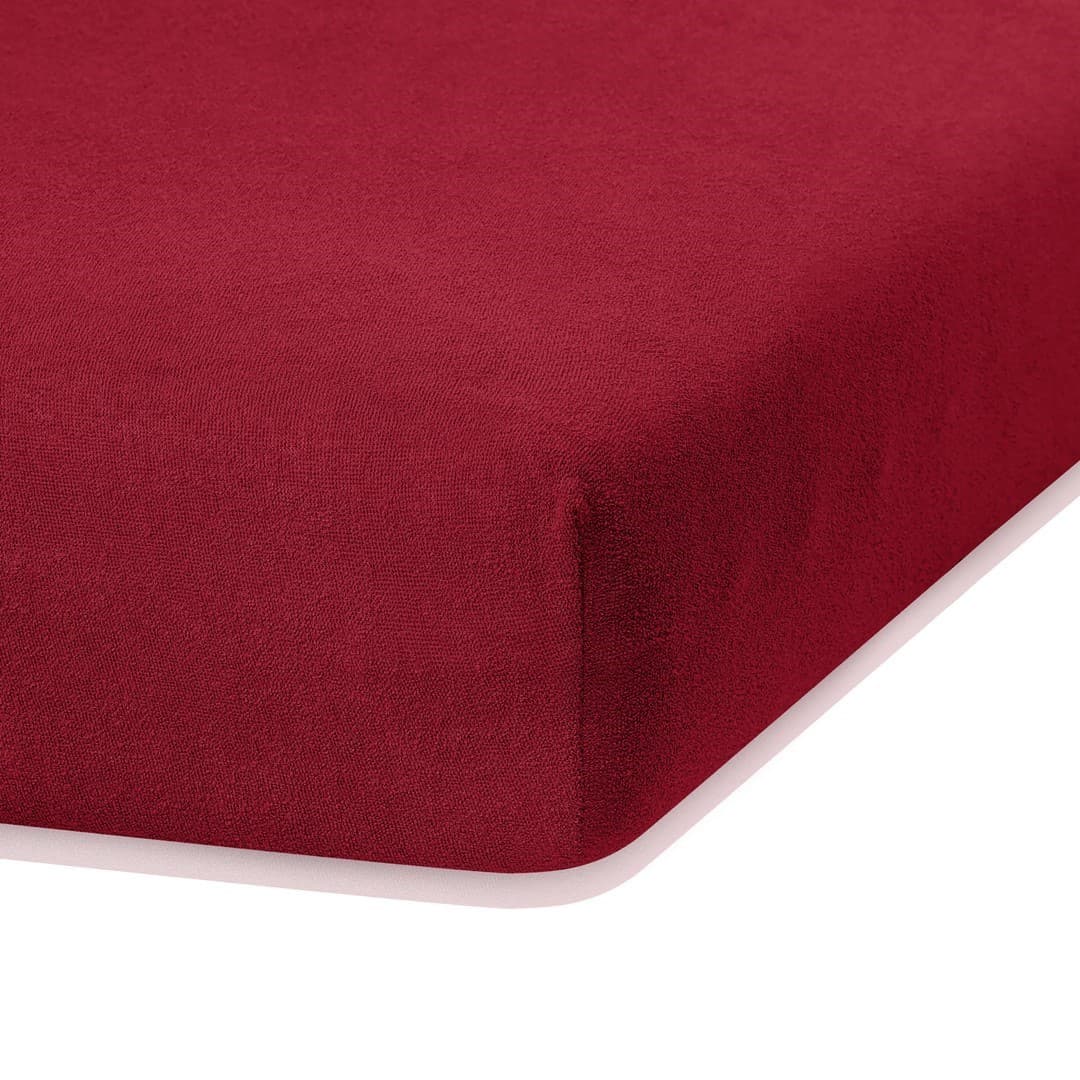 Restilo Froté prostěradlo s gumou AmeliaHome Ruby tmavě červené 3