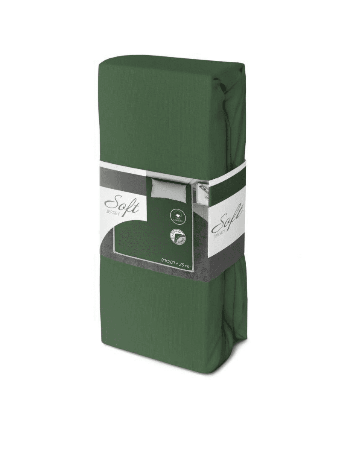 Faro Bavlněné Jersey prostěradlo SOFT 90x200 cm + 25 cm zelené