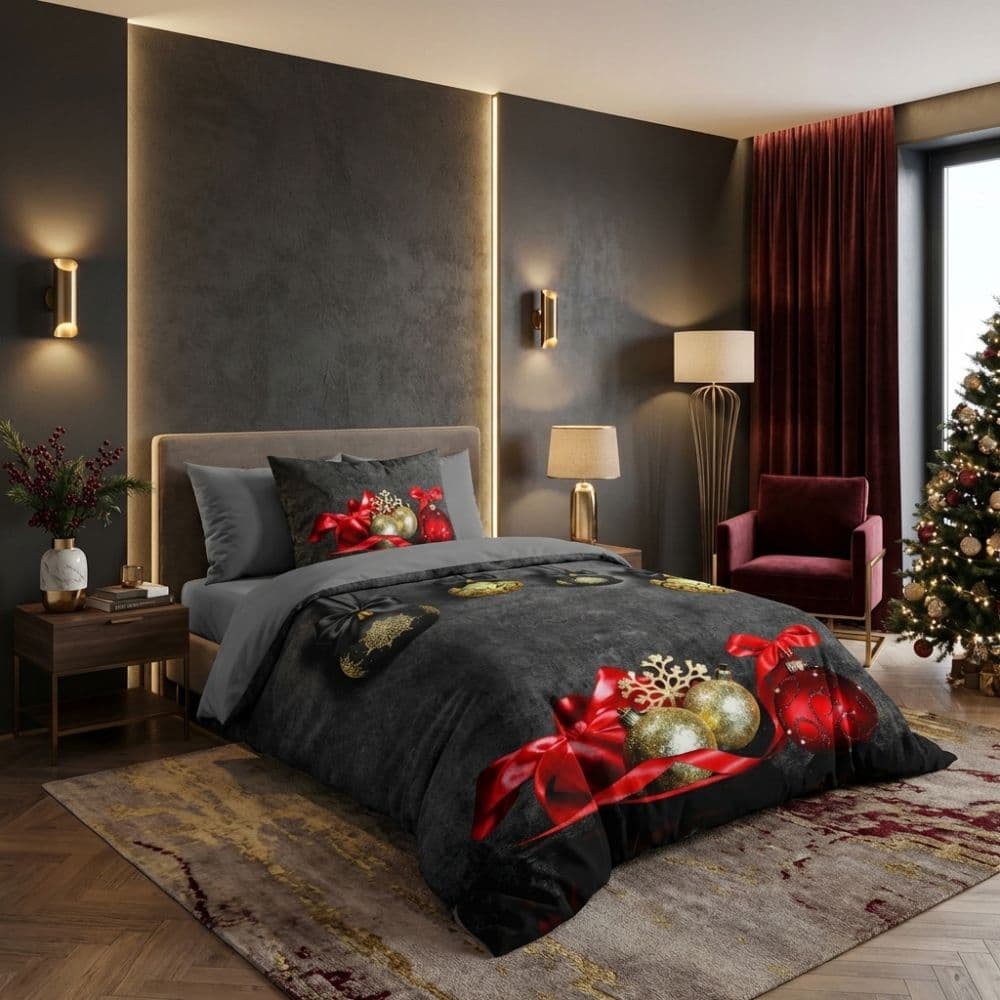 Kvalitex bavlna povlečení Vánoční koule 3D 140x200 70x90 2