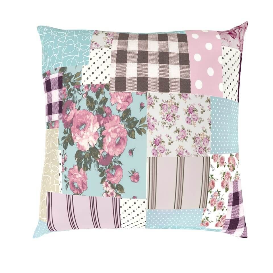 Kvalitex Povlak na polštář krep PATCHWORK růžový 2