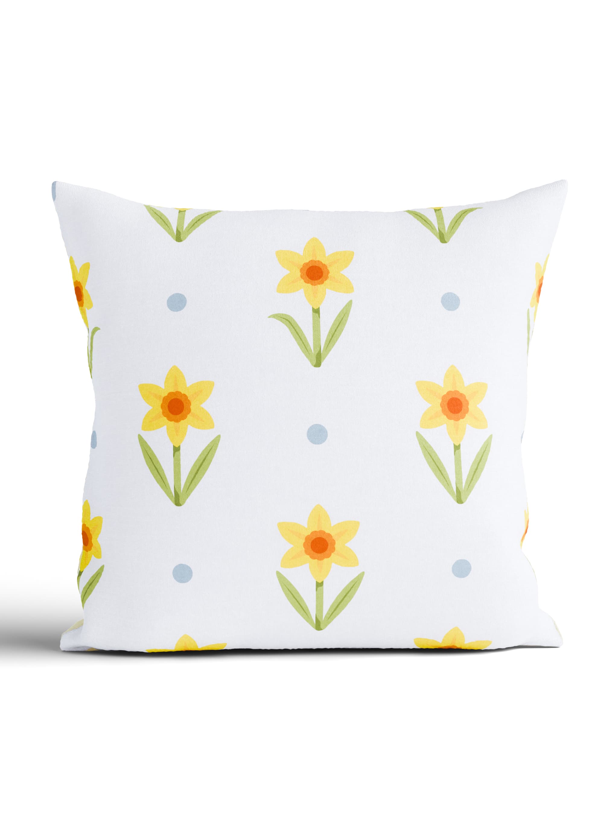 Bavlněný povlak na polštář Renforcé 40 x 40 cm - Narcis bíložluté 4