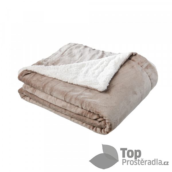 TOP Velká beránková deka 220x200 Béžová