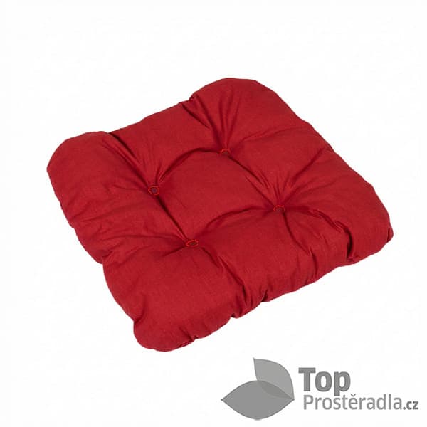 TOP Sedák s provázky 40x40 Rudý