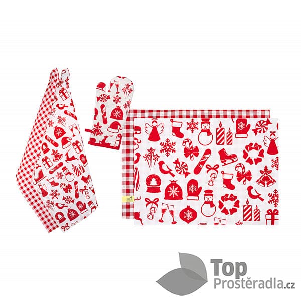TOP Vánoční kuchyňský set s prostíráním