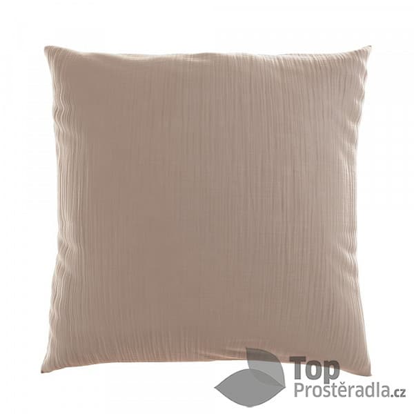 Mušelínový povlak na polštář 70x90 BÉŽOVÝ