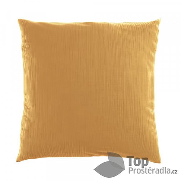 Mušelínový povlak na polštář 50x70 ŽLUTÝ
