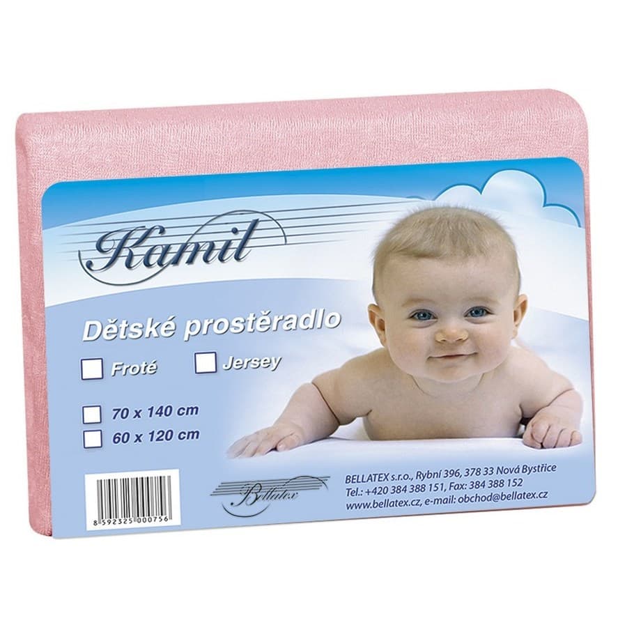 Bellatex Dětské froté prostěradlo, růžová