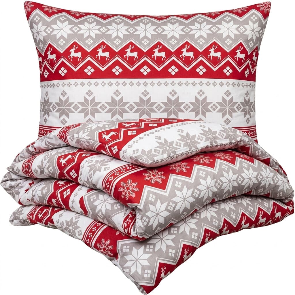 4Home Vánoční bavlněné povlečení Red Nordic