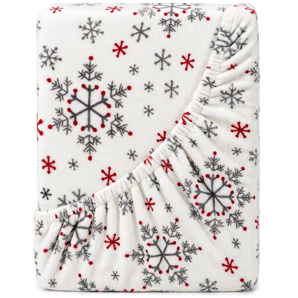 4Home Vánoční prostěradlo mikroflanel Snowflakes
