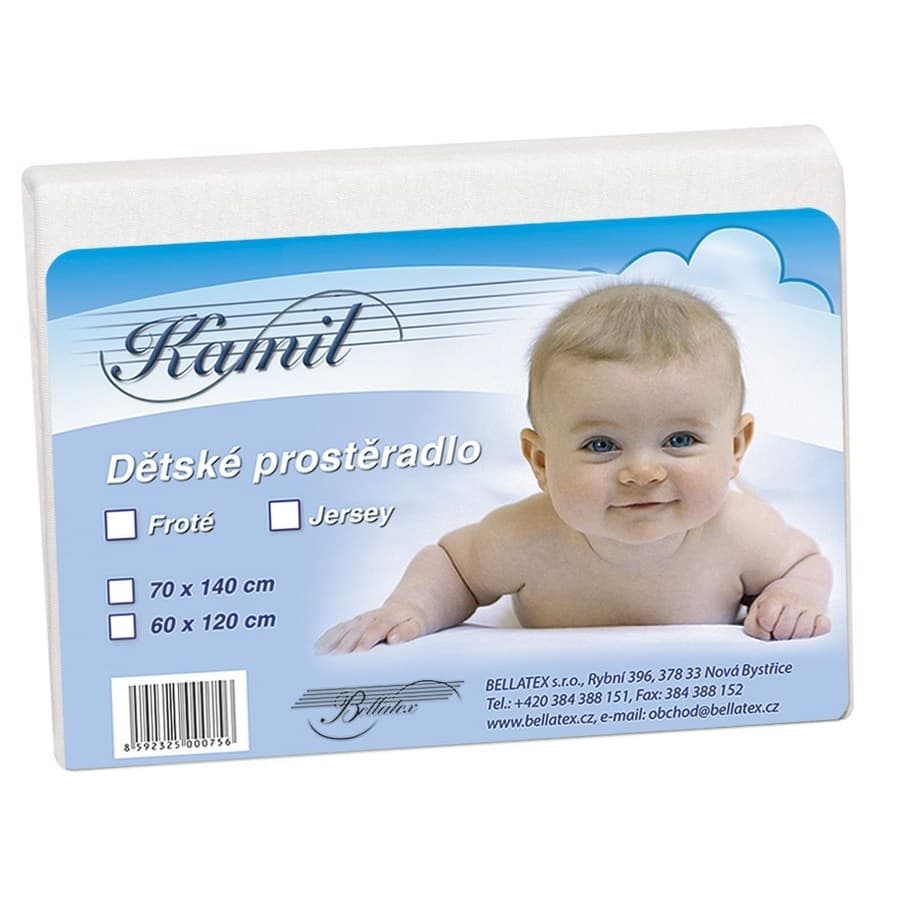 Bellatex Dětské jersey prostěradlo, bílá