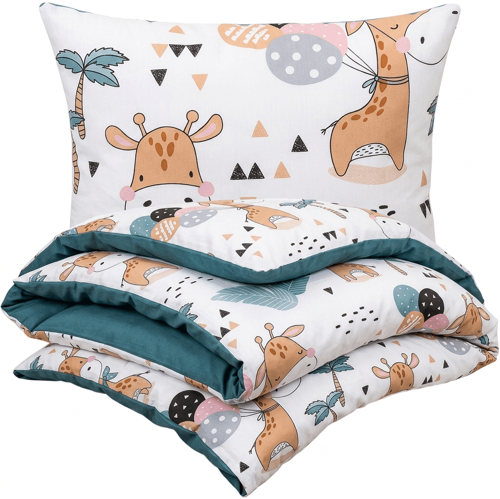 4Home Dětské bavlněné povlečení do postýlky Little giraffe