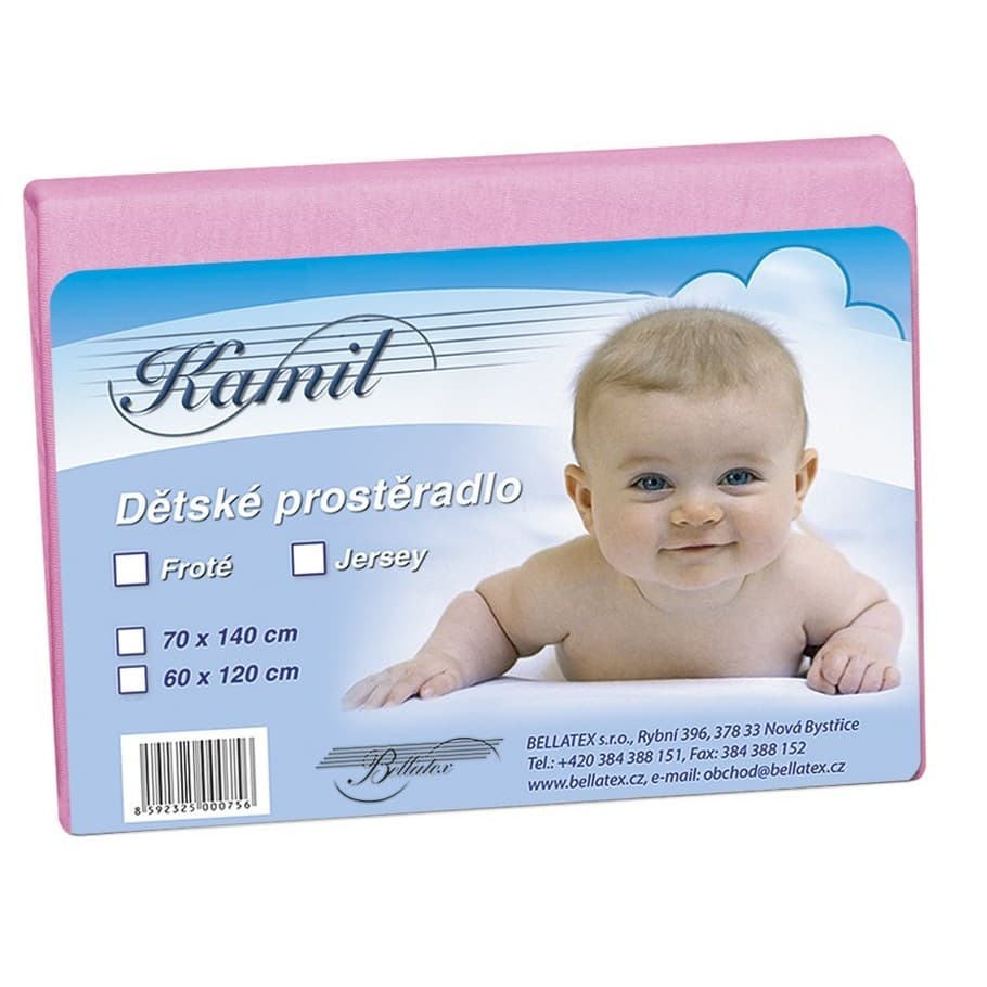 Bellatex Dětské jersey prostěradlo, růžová