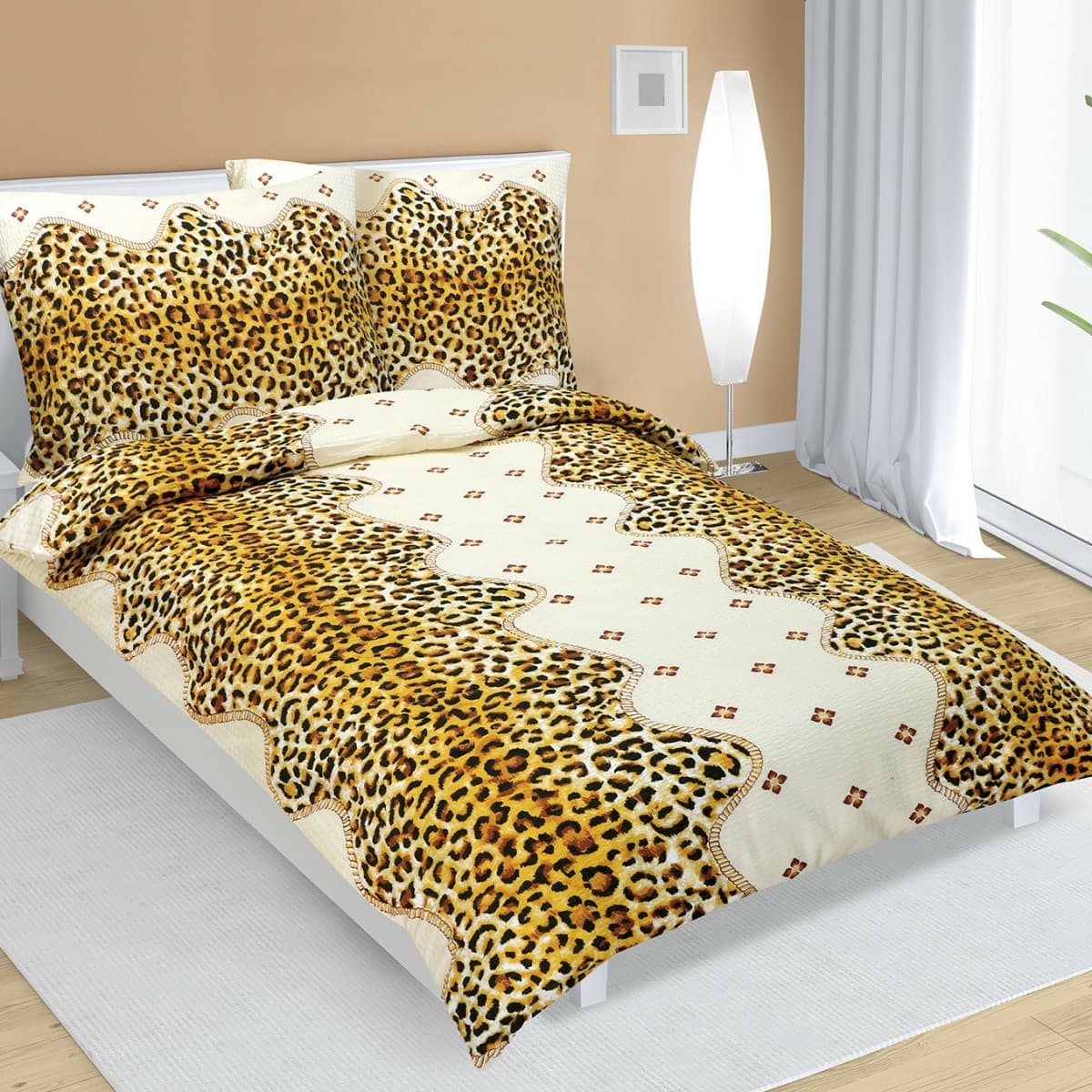 Bellatex Krepové povlečení Leopardí vzor