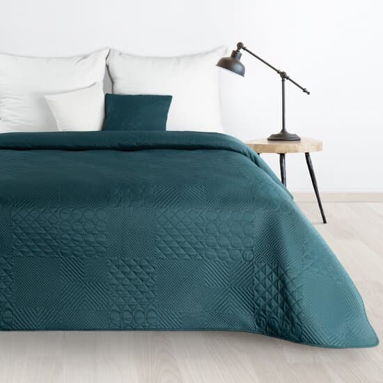 Designový přehoz na postel Boni dark teal