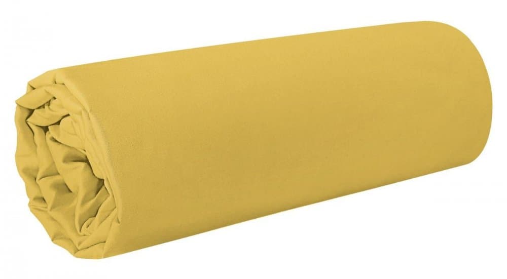 Žluté strečové prostěradlo s gumičkou