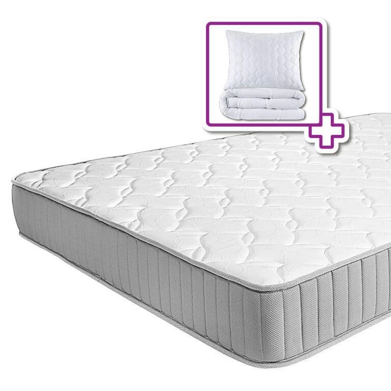 Oboustranná matrace VISCOFOAM DUO 20 cm + prošívané peřiny s Aloe Vera ZDARMA, středně tvrdá