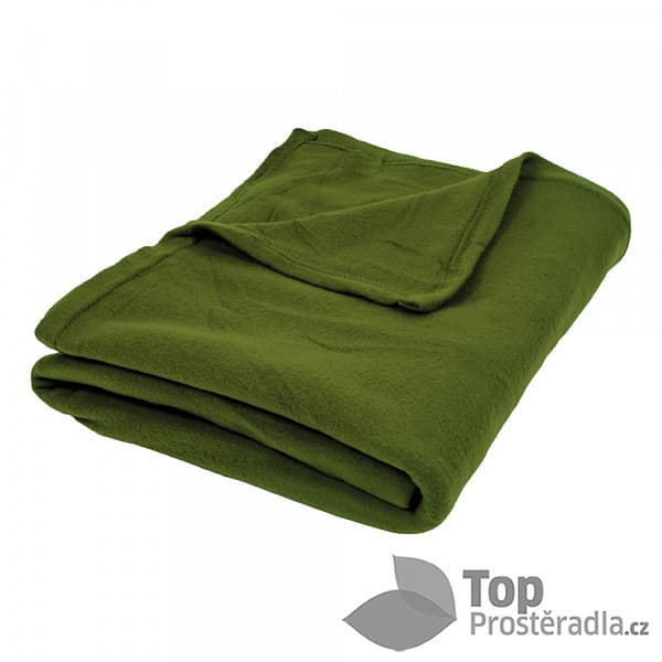 TP Fleecová deka Old English 150x200 Tmavě zelená