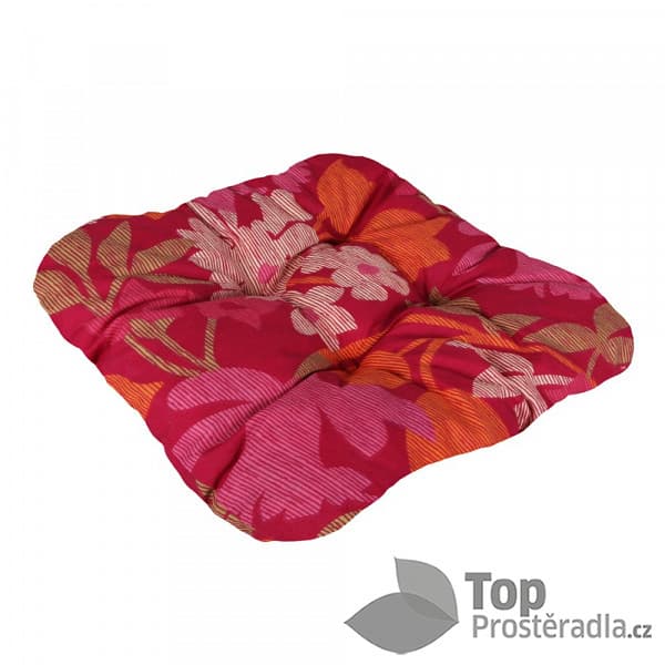 TOP Sedák s provázky 40x40 Listy vínové