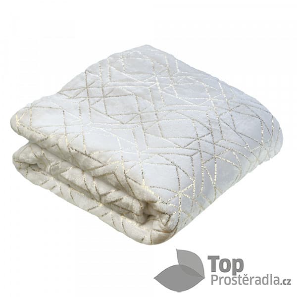 TP Mikroflanelová deka Premium se zlatým vzorem 150x200