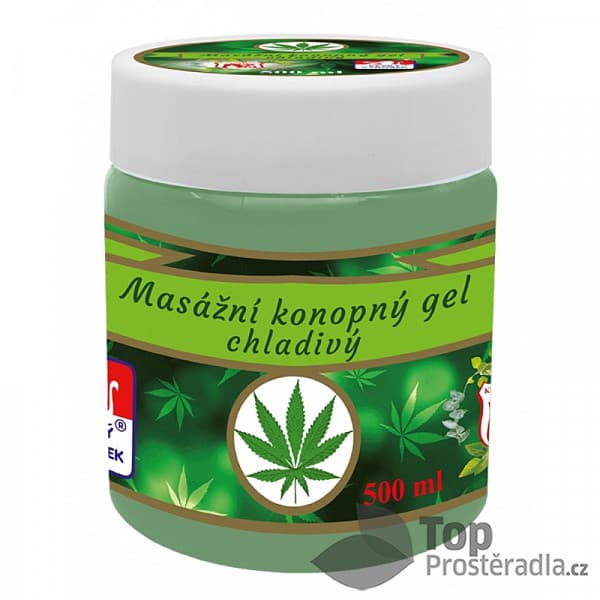 Masažní konopný gel chladivý 500 ml