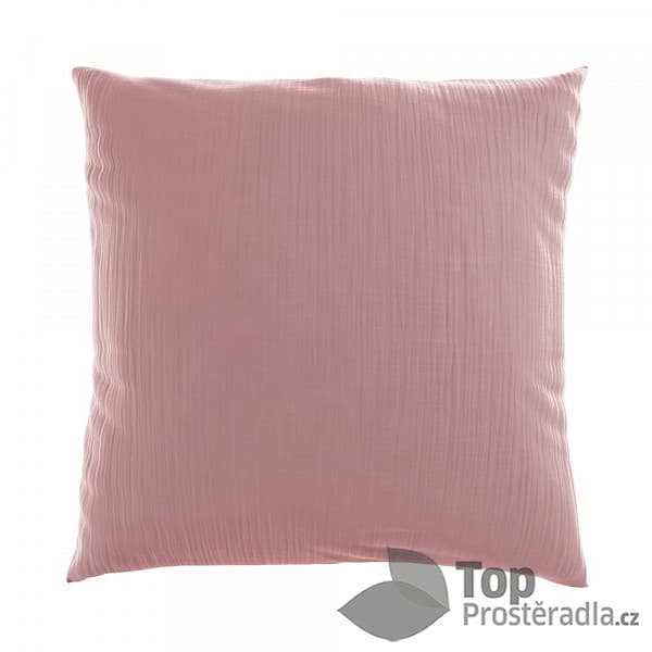 Mušelínový povlak na polštář 70x90 RŮŽOVÝ