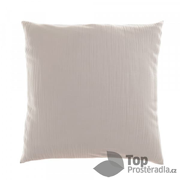 Mušelínový povlak na polštář 50x70 SMETANOVÝ