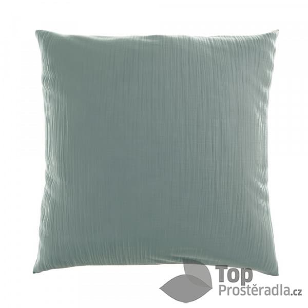 Mušelínový povlak na polštář 50x70 SVĚTLE ZELENÝ